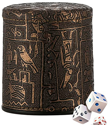 JINGLING 5 st tärning omrörare | egyptiska tärningskoppar, samlarbara tärningskoppar, professionella tärningssnitar tärningsspel