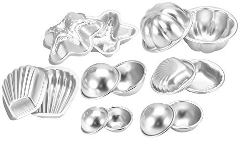 Badebomben Formen, Bad Bombenformen Set Diy Seife Bad Bombenformen Kit Handgemachte Aluminiumlegierung Handwerk Diy Kuchenform Werkzeuge(8)