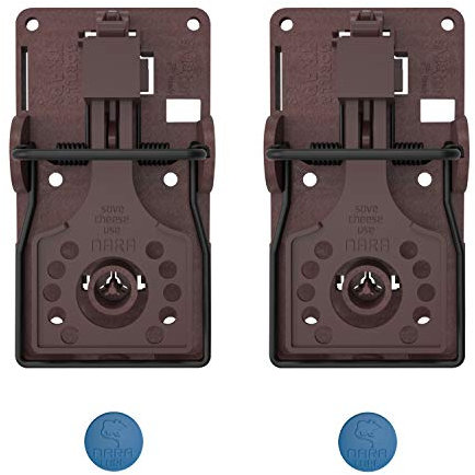 NARA® GORILLA TRAPS Lot de 2 pièges à rats avec leurre longue durée, grands, pour lutter contre les rats et les parasites, pour l'intérieur et l'extérieur, sans poison