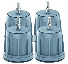4 Stück Vibrationsdämpfer Waschmaschine Antivibrationsmatte Antiruschmatte Trockner Fußpolster Durchmesser 11cm Erhöhung Waschmaschinenzubehör Höhe 10cm Wäschetrockner Unterlage