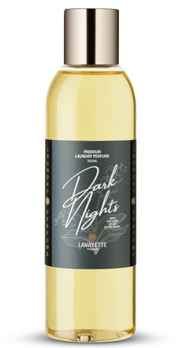 Lavayette Profumo Premium per Lavanderia - Dark Nights, Profuma Bucato al Mughetto - Ideale per Tessuti, Biancheria da Letto, Lenzuola Vestiti Lavati a Mano o in Lavatrice- Odore Fresco - 200ml