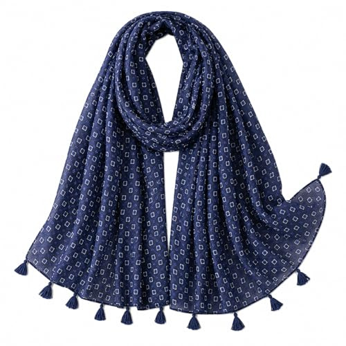 FAIRYGATE Damen Schal Vogel Blume Schmetterling Druck Lange Soft Neck Scarf Wickel Stola für Summer Beach Winter Geschenk