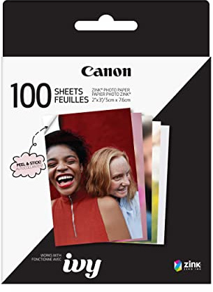 Canon Ivy Zink 2 x 3 Photo Sticker Paper 100 Sheets Pack
