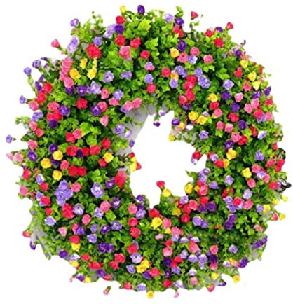 Spring Door Wreath,Spring Wreath,Spring Wreaths For Front Door Uk,Artifical Flower Wreath Spring Wreath Flowers Garland Wreath For Home Front Door Wall Wedding Decorations.