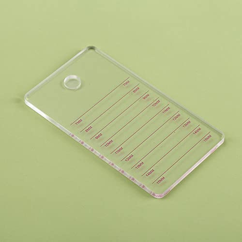 Acrylic Eyelash Extension Pallet, Grafting False Eyelash Organizer Extension Pad Lash Tray Adhesive Glue Palette Individual Holder (Transparent B)