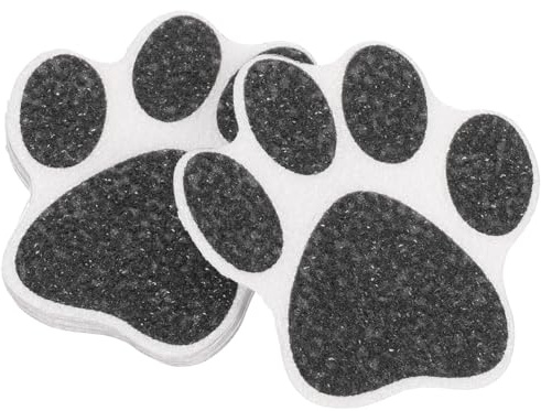 RORPOIR Non-Slip Paw Print Stickers 3.7 Inch Self-Adhesive Anti-Slip Bath Decals for Bathroom Kitchen Stairs Safety Grip and Decorative Floor Wall Use