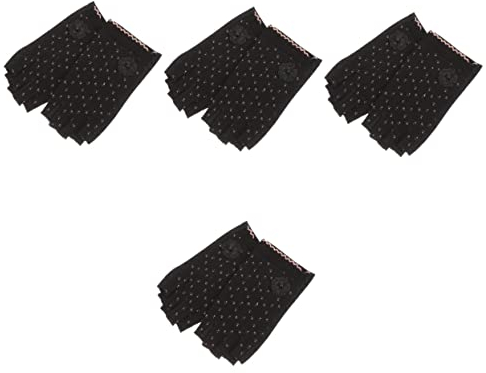 SOLUSTRE 4paare Fingerlose Damen-Handschuhe Atmungsaktiv Uv-Schutz Flexibel Für Sommer Beim Fahren Radfahren Und Outdoor-aktivitäten Mit Blumenmuster
