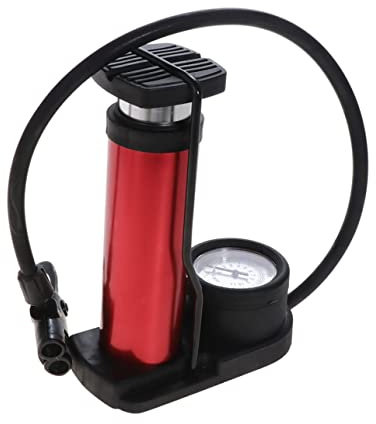 GANAZONO High-Pressure Mini Tire Floor Pump Portable Foot Pump for Bike Car Inflator with 2-in-1 Nozzle USA French Valves