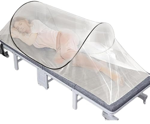Faltbares Moskitonetz-Zelt für Einzelbett - Pop-Up Feinmaschiges Reisezelt für Camping, Hinterhöfe Mit Portable Design