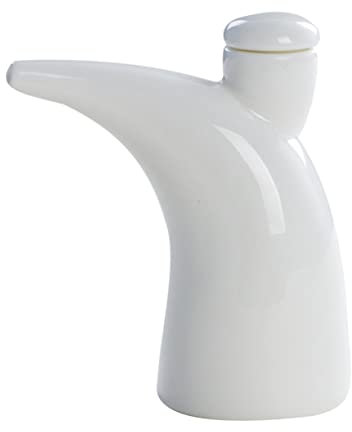 PAMINGONO Einzigartige Soßenflasche Aus Weißer Keramik Gewürzkessel Küchengewürztopf Frischhaltedose Für Zuhause Und Restaurant