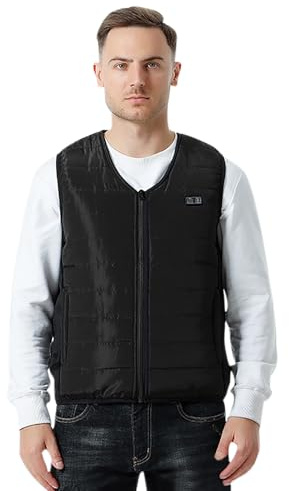 Kelandoom Gilet Chauffant,Électrique Chargement USB Veste Chauffante Doudoune Sans 7.4V 25000Mah Batterie Incluse Chauffage Rapide À 55℃ Pour Moto Chasse Camping Cyclisme Pas Cher