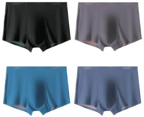 Casey Kevin Boxershorts för män, 4-pack, modaltrunks, korta, ventilerande kalsonger, retroshorts, underkläder, boxer, Flerfärgad (4-pack)-c, S