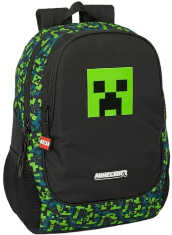 MINECRAFT TNT - Mochila Escolar Infantil, Ideal para Niños de Diferentes Edades, Cómoda y Versátil, Calidad y Resistencia, 32x16x44 cm