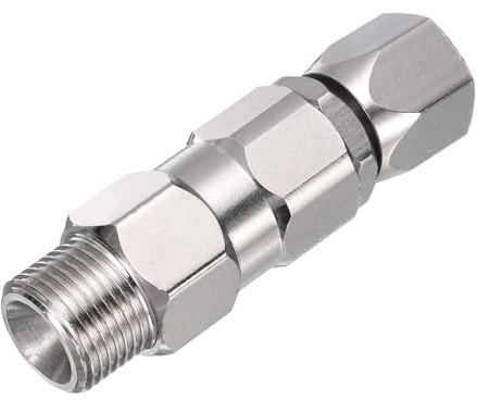 sourcing map 3/8 Sprayer Joint, 360 Degrees Rotate Stainless Steel Swivel Joint for Paint Spray Gun Hose Airless Sprayers,1 PCS