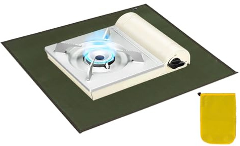 Acunny Under Grill Mat - Alfombrilla Ignífuga Barbacoa Protectora para Suelos de Exterior - Protector Reutilizable de Deck para Picnic Jardín Senderismo Patio Césped