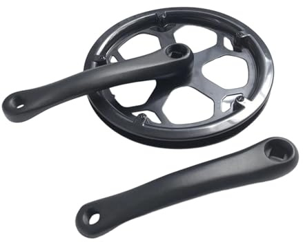 F Fityle Guarnitura per Bicicletta, Corona Singola, Set di pedivelle per Bicicletta, paracatena Doppio ad Alta Resistenza, Cono Quadrato, Parti di Riparazione