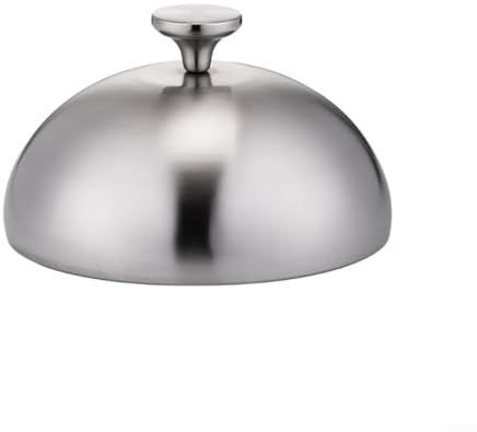 Lebensmittelabdeckung aus Metall für den Innen- und Außenbereich, hält Steak warm und geschützt, geeignet zum Kochen, Servieren und Präsentieren (20 cm)