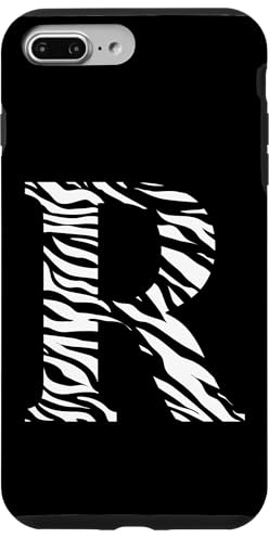 zebra animal skin pattern initials letter R name monogram Case for iPhone 7 Plus/8 Plus