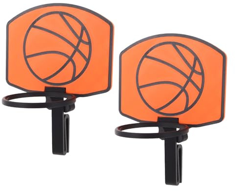 KJHBV 2pcs Clip-on Mini Basketball Hoop for Garbage Bin and Waste Bin with Plastic Backboard, Encourages Tidying and Quick Assembly, for Indoor Homes and Bedrooms