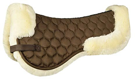 HKM Unisex Echt-lammfell-sattelkissen Sattel Zaumzeug, braun/Natur,Einheitsgröße EU