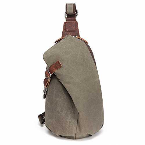 AOTIAN Sling Rucksack Wasserdicht Canvas Lässiger Tagesrucksack Damen Herren ein Schulter Tasche Crossbody Umhängetasche Schultertasche