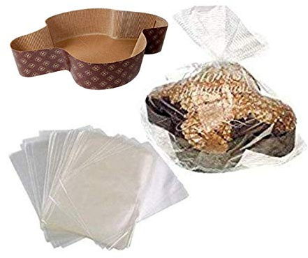 KIT 20 FORME PER COLOMBA + 20 SACCHETTI IN PLP DA CM 40 X 50