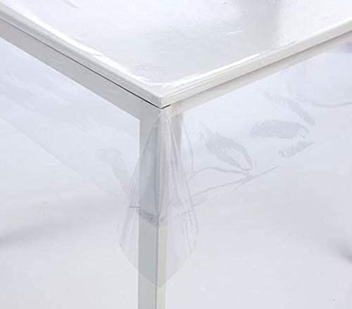Tischfolie durchsichtig, Tischdecke transparent 140cm breit, Meterware 0.22mm stark, abwaschbar (140 x 300cm)