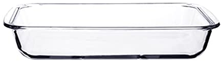 Antihaft-Backform Klare Glas Backschale for Ofenglaspfanne Rechteckige Backen Pan Glas Backformen zum Kochen länglicher Auflaufteller Antihaftbeschichtete Kuchenform (Size : M)