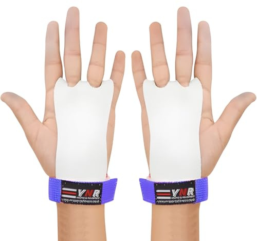 Protège-mains de gymnastique en cuir pour enfants et débutants (violet, taille XS)