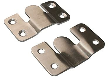 ANCLLO 4 Paires de Supports de Montage encastrés Supports de Cadre Photo cintres de Montage de tête de lit Crochet de Cadre Photo à emboîtement