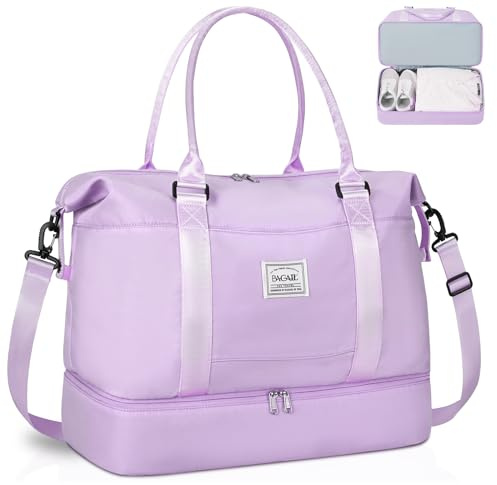 BAGAIL Reise-Duffletasche, Weekender-Taschen für Frauen, Übernachtungs-Gym-Tragetasche mit Nasstasche, Krankenhaus-Mama-Tasche für Wehen und Entbindung, XL