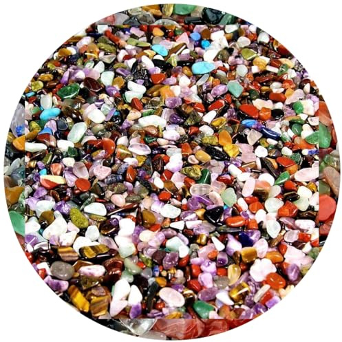 Bunter Trommelstein - Mix echte Edelstein - Mischung aus aller Welt Ø ca. 8 – 15 mm kleine Heilsteine Wassersteine Glückssteine - Schätze der Natur (Packung Nr. 3 mit 1 Kg)