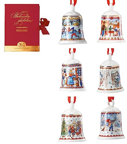 Set 6 Miniglocken im Setzkasten