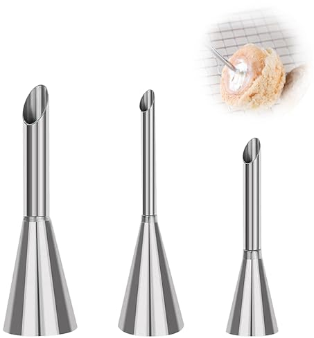 Paquete De 3 Boquillas Para Glaseado De Crema De Mantequilla, Boquillas Largas De Llenado De Acero Inoxidable, Boquillas Para Rellenar Pasteles, Decoración De Pasteles Diy