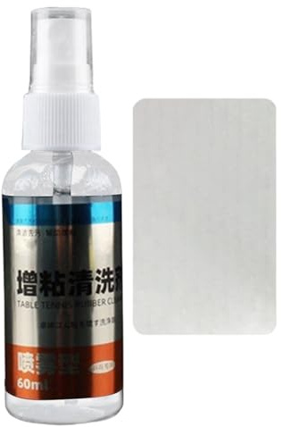 60 ml Tischtennisschläger-Pflegeset -Pong-Paddelreiniger mit 2-seitigem Tischtennis-Gummi-Reinigungsset Tischtennisschläger-Reinigungsset Leistungsstarker Tischtennis-Gummi-Reiniger