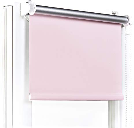 Fenster DEKOR - Rollos Für Fenster Ohne Bohren Bleich rosa - Verdunkelungsrollo B30 x H150 cm - Klemmrollo Verdunkelung - Fensterrollo Für Balkontüren - Verdunklungsrollo Leicht Zu Installieren