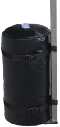 Wambere 2 Stück 24x45cm Wassergewichtstaschen Outdoor Zeltbefestigung Pavillonstandfüße PVC Wasserbeutel Pavillon Gewichte Pavillon Standfuß mit Wasser Befüllbar,für Gartenzelte Baldachinzelt,Schwarz