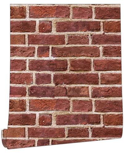 myforHD Papel Pintado Autoadhesivo Ladrillo Piedra 44cmX300cm Papel de Pared Decorativo Removible Impermeable Estilo Retro Vinilo PVC Pegatina