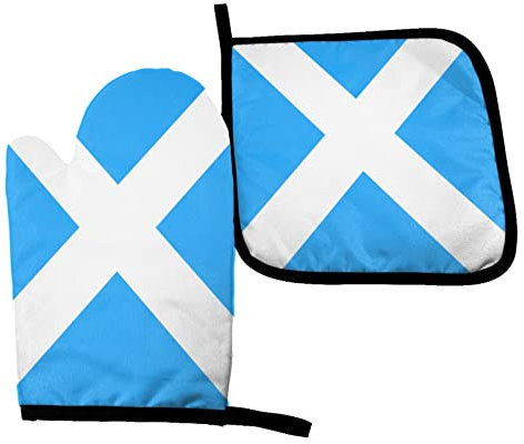 Ofenhandschuhe Flagge Von Schottland Kochhandschuhe Anti-Rutsch Grillhandschuhe Premium Qualität Topfhandschuhe Für Kochen Barbecue Backen