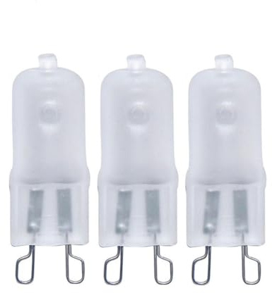 6 Stück 120 V 230 V dimmbare G9 Halogenlampe, 20 W 35 W 50 W mattiertes Gehäuse, JCD-Typ, Doppelstiftkopf, Halogenlampe, 25 W, 230 V