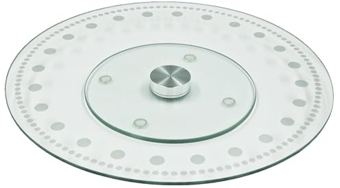 Servierplatte drehbar aus Glas 30 cm - Drehteller Kuchenplatte Servierteller Käseplatte