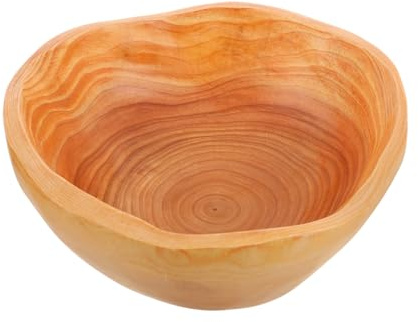 TOPBATHY Plateau Bois Naturel Assiette à Fruits Bois Fait Main Plat Décoratif pour Salade Amuse-gueules et Bonbons