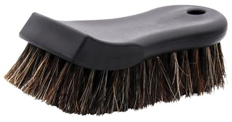 Brosse de nettoyage douce en crin de cheval pour nettoyer en profondeur le cuir, le tissu, les tapis et les textiles des surfaces difficiles à atteindre