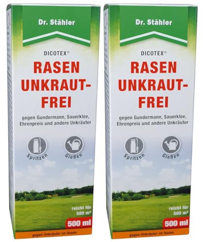 2 x Dr. Stähler DICOTEX® Rasen Unkraut-Frei 500 ml - Flora Sparpaket