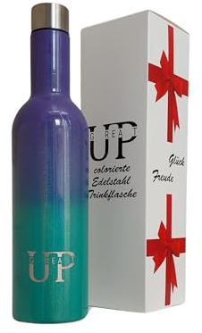 UP GREAT Trinkflasche Edelstahl im Geschenkkarton, Thermosflasche 750ml, Isolierflasche für Sport Camping, Geschenk Mutter Freundin Oma Opa