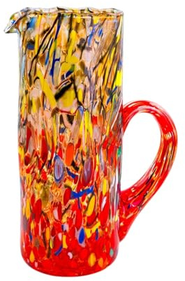 MurArt Brocca in Vetro di Murano DECORO MG da 1000 ml Alt 22CM In Vetro soffiato, Lavorato a Mano artigianalmente Made in Italy B1