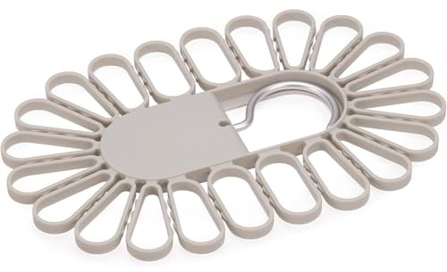 FNSIGHD Drying Hanger,Sock Hanger for Washing Line,Folds Flat Foldable Peg Airer with Pegs,Underwear Hangers for Drying with Pegs,Durable Aluminium Hooks,for Socks,Bras,Underwear(Grey)