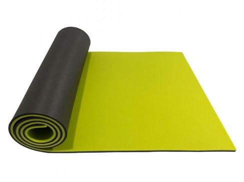 YATE Isomatte 190x70x1,2 cm – leichte & isolierende Campingmatte aus Polyethylen – 310 g – robust, wasserfest & extra breit – inkl. 2 Gummibänder – ideal für Trekking, Outdoor & Festival (grün/grau)
