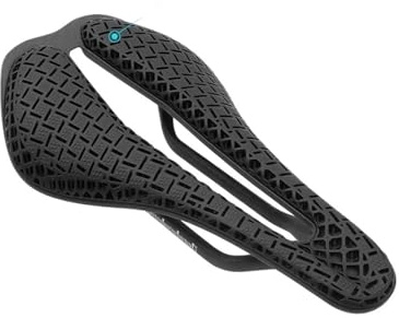 Genérico Sillín de Bicicleta Hueco con diseño Panal Impreso en 3D, cómodo y Transpirable, Carcasa Carbono Completo, for Carreras Carretera, 136 x 242 mm