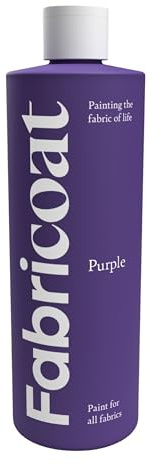 Fabricoat 125ml Fabric Paint for Art, Craft & DIY Design Projects - Non-Toxic & Washable - Paint Direct onto Clothes & Textile Fabrics - For Painting on Shoes, Tshirt Clothing & Denim (Purple)